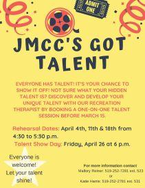JMCC Talent Show flyer 
