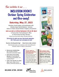 Inclusion books outdoor spring celebration
