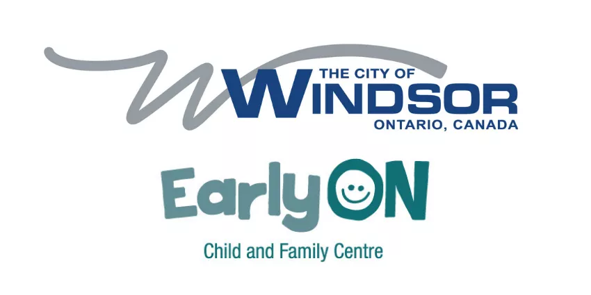 Logos of The City of Windsor Ontario Canada and EarlyON Child and Family Centre