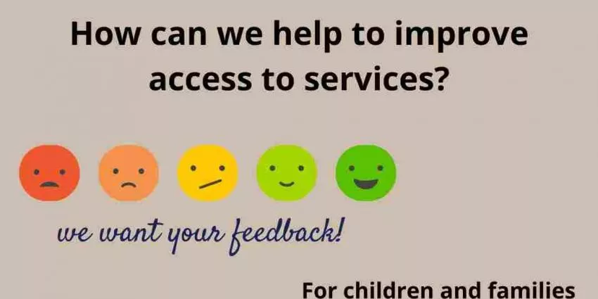 How can we improve access to services for children and families with feedback emojis.