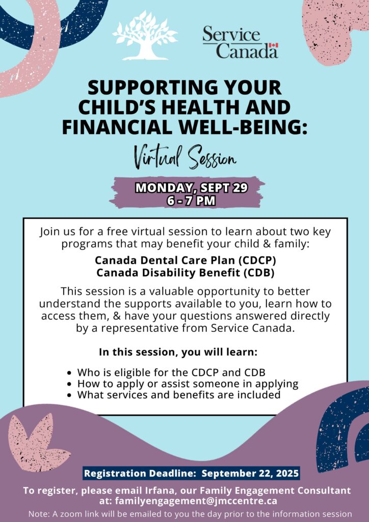 Virtual session on Canada Dental Care Plan and Disability Benefit eligibility and application.